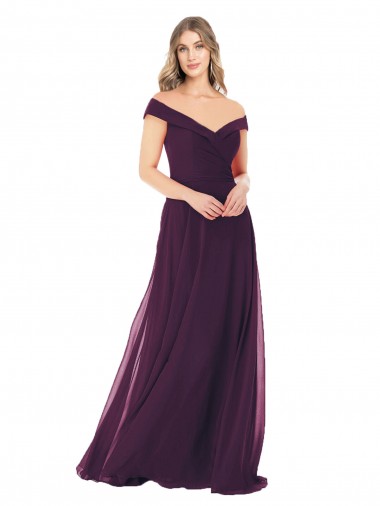 Soft Chiffon A-Line Long Sleeveless Evening Dress Barrie