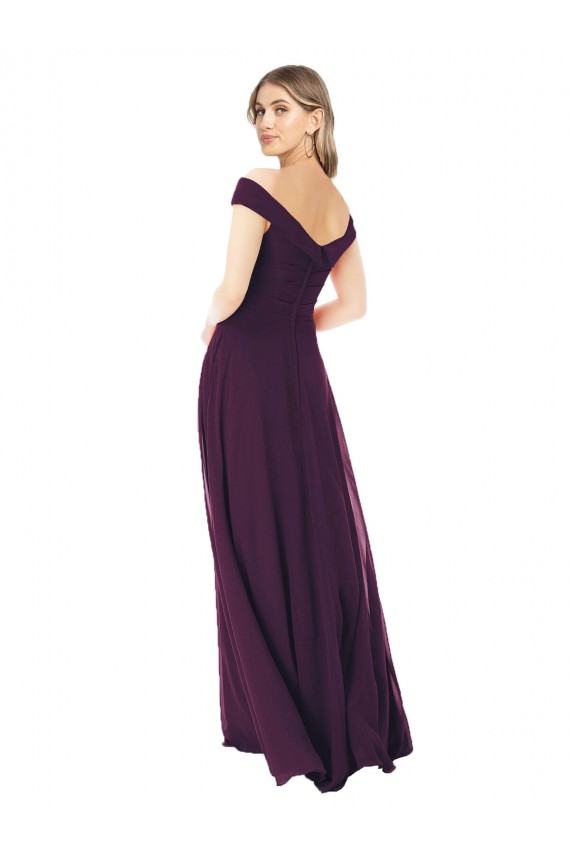Soft Chiffon A-Line Long Sleeveless Evening Dress Barrie