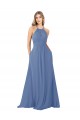 Soft Chiffon A-Line Sleeveless Windsor Blue Bridesmaid Dress Barrie