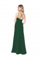 Soft Chiffon A-Line Long Sleeveless Dark Green Bridesmaid Dress Barrie