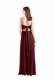 Chiffon A-Line Sleeveless Burgundy Gold Bridesmaid Dress / Evening Dress Barrie