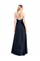 Soft Chiffon A-Line Long Sleeveless Criss Cross Back Prom Dress / Bridesmaid Dress Barrie
