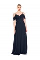 Lxue Chiffon A-Line Sleeveless Dark Navy Bridesmaid Dress Barrie