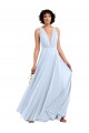 Soft Chiffon A-Line Long Light Sky Blue Bridesmaid Dresses Barrie