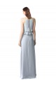 Soft Chiffon A-Line Long Sleeveless Light Sky Blue Bridesmaid Dresses Barrie