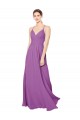 Soft Chiffon A-Line Long Sleeveless Criss Cross Back Dahlia Bridesmaid Dresses Barrie