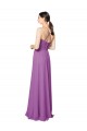 Soft Chiffon A-Line Long Sleeveless Criss Cross Back Dahlia Bridesmaid Dresses Barrie