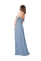 Chiffon A-Line Long Sleeveless Low Back Wedding Party Dress Barrie