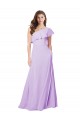 Soft Chiffon A-Line Long Sleeveless Lilac Bridesmaid Dress Barrie