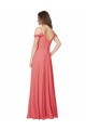 Soft Chiffon A-Line Long Sleeveless Desert Rose Low Back Bridesmaid Dress Barrie