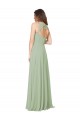 Soft Chiffon A-Line Long Sleeveless Open Back Formal Dress / Bridesmaid Dress Barrie