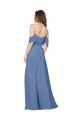 Soft Chiffon A-Line Long Flutter Sleeves Open Back Bridesmaid Dress Barrie