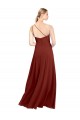 Soft Chiffon A-Line Long Sleeveless High Slit Bridesmaid Dresses Barrie