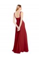 Soft Chiffon A-Line Sleeveless Red Bridesmaid Dress Barrie