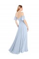 Soft Chiffon A-Line Long Flutter Sleeves V-Back Formal Dress / Bridesmaid Dress Barrie