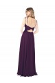 Soft Chiffon A-Line Long Sleeveless Keyhole Back Front Slit Bridesmaid Dresses Barrie
