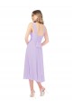 Soft Chiffon A-Line Midi Length Sleeveless High Low Bridesmaid Dress Barrie
