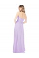 Chiffon A-Line Long Floor Length Sleeveless High Slit Bridesmaid Dresses Barrie