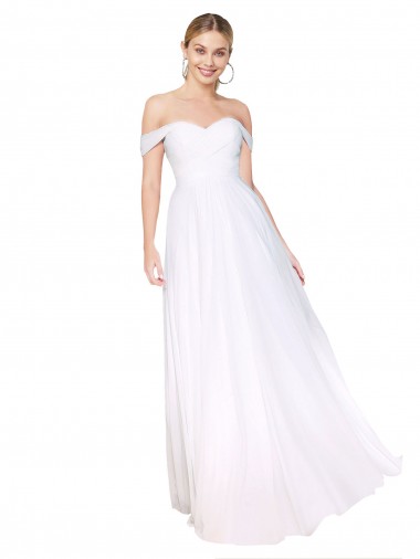 Soft Chiffon A-Line Long Sleeveless Formal Evening Gown / Prom Dress / Bridesmaid Dress Barrie