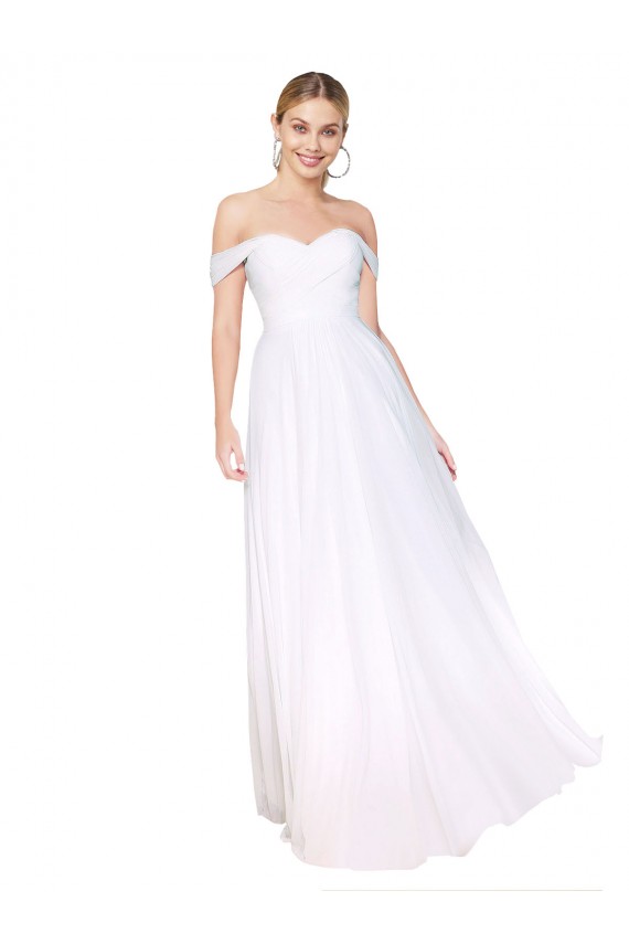 Soft Chiffon A-Line Long Sleeveless Formal Evening Gown / Prom Dress / Bridesmaid Dress Barrie