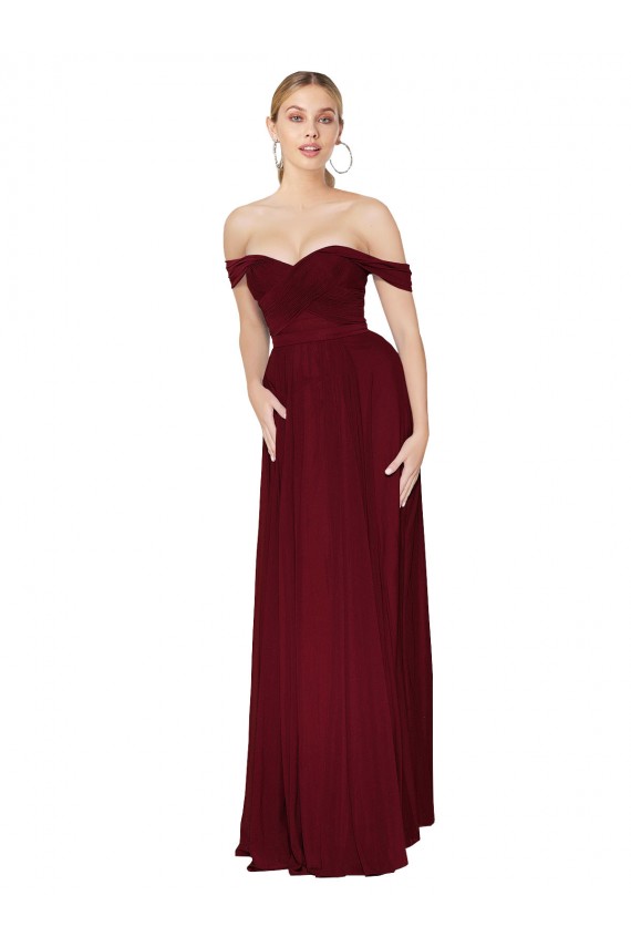Soft Chiffon Mermaid Long Sleeveless Formal Dress / Bridesmaid Dress Barrie