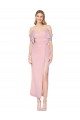 Soft Chiffon Mermaid Knee Length Cold Shoulder Formal Evening Gown / Prom Dress / Bridesmaid Dress Barrie