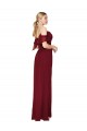 Soft Chiffon Trumpet Long Cold Shoulder V-Back Formal Evening Gown / Prom Dress / Bridesmaid Dress Barrie