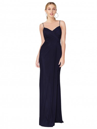 Soft Chiffon Mermaid Long Sleeveless V-Back Bridesmaid Dress / Formal Dress Barrie