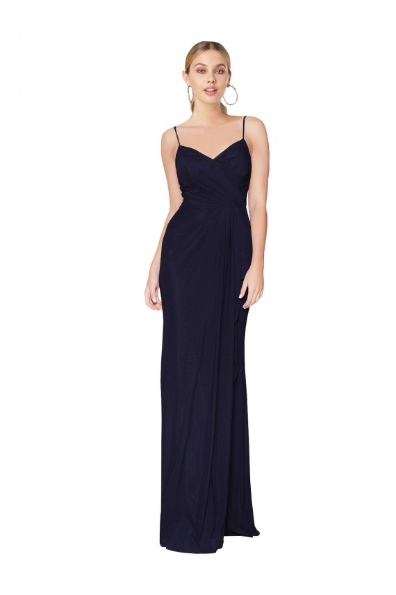 Soft Chiffon Mermaid Long Sleeveless V-Back Bridesmaid Dress / Formal Dress Barrie
