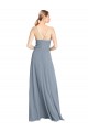 Soft Chiffon A-Line Long Sleeveless Open Back High Slit Bridesmaid Dresses Barrie