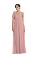 Soft Chiffon A-Line Sleeveless Dusty Pink Semi Formal Evening Dress / Bridesmaid Dress Barrie