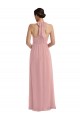Soft Chiffon A-Line Sleeveless Dusty Pink Semi Formal Evening Dress / Bridesmaid Dress Barrie