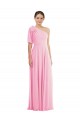 Soft Chiffon Trumpet Long Sleeveless Barely Pink Evening Dresses Barrie