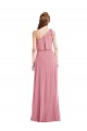 Soft Chiffon A-Line Long Sleeveless Skin Pink Semi Formal Evening Dress / Bridesmaid Dress Barrie