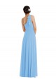 Soft Chiffon Trumpet Long Sleeveless Semi Formal Evening Dress / Bridesmaid Dress Barrie