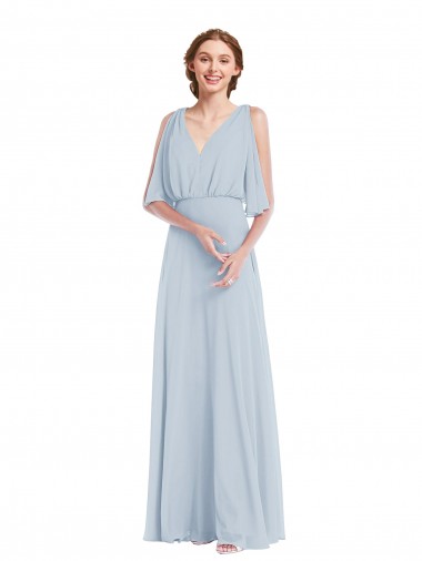 Soft Chiffon A-Line Long Half Sleeves Evening Gown / Bridesmaid Dress Barrie
