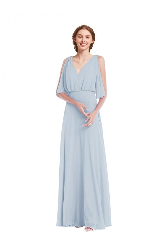 Soft Chiffon A-Line Long Half Sleeves Evening Gown / Bridesmaid Dress Barrie