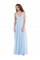 Soft Chiffon Long Sleeveless Semi Formal Evening Dress / Bridesmaid Dress Barrie