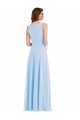 Soft Chiffon Long Sleeveless Semi Formal Evening Dress / Bridesmaid Dress Barrie