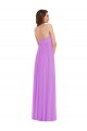 Soft Chiffon A-Line Long Sleeveless Low Back Semi Formal Evening Dress / Bridesmaid Dress Barrie