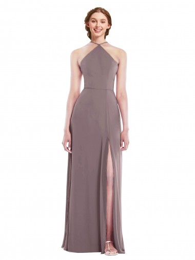 Soft Chiffon A-Line Sleeveless Dusty Rose Formal Evening Gown / Bridesmaid Dress Barrie