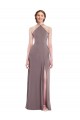 Soft Chiffon A-Line Sleeveless Dusty Rose Formal Evening Gown / Bridesmaid Dress Barrie