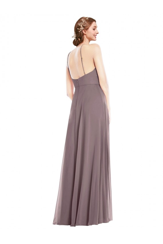 Soft Chiffon A-Line Sleeveless Dusty Rose Formal Evening Gown / Bridesmaid Dress Barrie