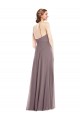Soft Chiffon A-Line Sleeveless Dusty Rose Formal Evening Gown / Bridesmaid Dress Barrie
