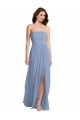 Soft Chiffon Long Sleeveless Front Slit Evening Dresses Barrie
