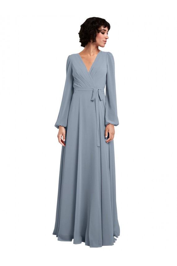 Soft Chiffon A-Line Long Long Sleeves Bridesmaid Dress / Formal Dress Barrie