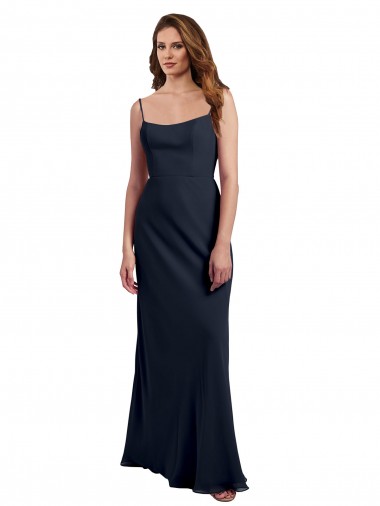 Soft Chiffon A-Line Long Sleeveless Open Back Evening Dress / Bridesmaid Dress Barrie