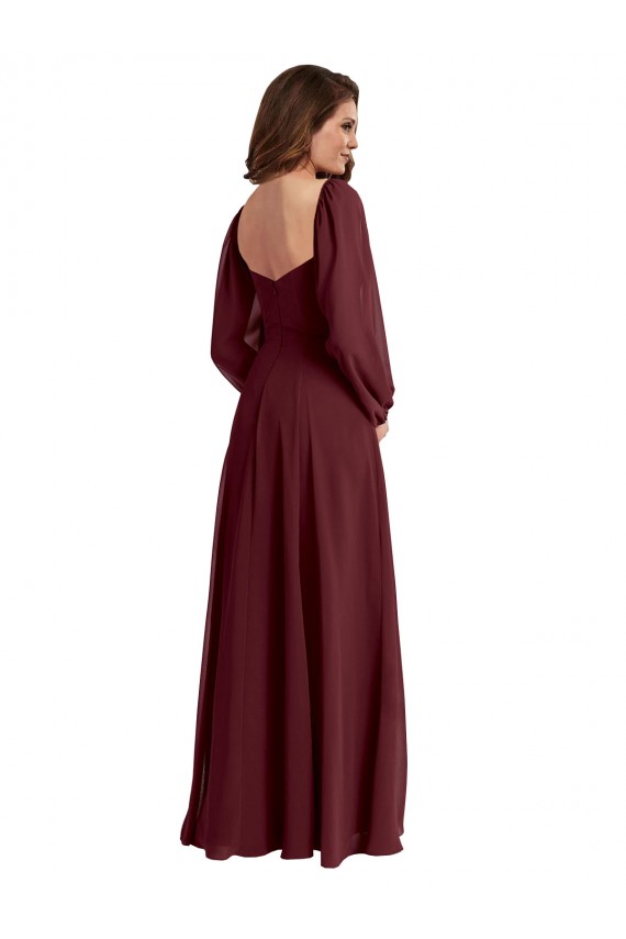 Chiffon A-Line Long Long Sleeves Bridesmaid Dress / Evening Dress Barrie