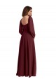 Chiffon A-Line Long Long Sleeves Bridesmaid Dress / Evening Dress Barrie