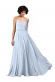 Soft Chiffon A-Line Long Sleeveless Spaghetti Straps Low Back Bridesmaid Dresses Barrie